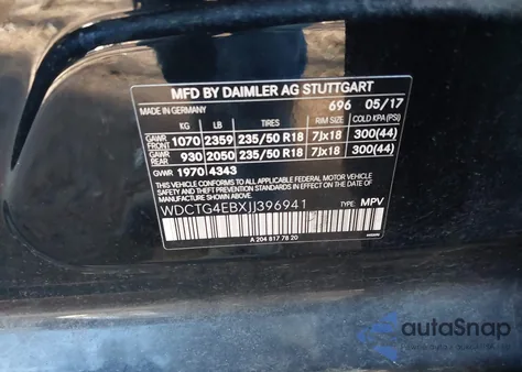 2018 Mercedes-Benz Gla 250 from USA, damaged, VIN WDCTG4EBXJJ396941